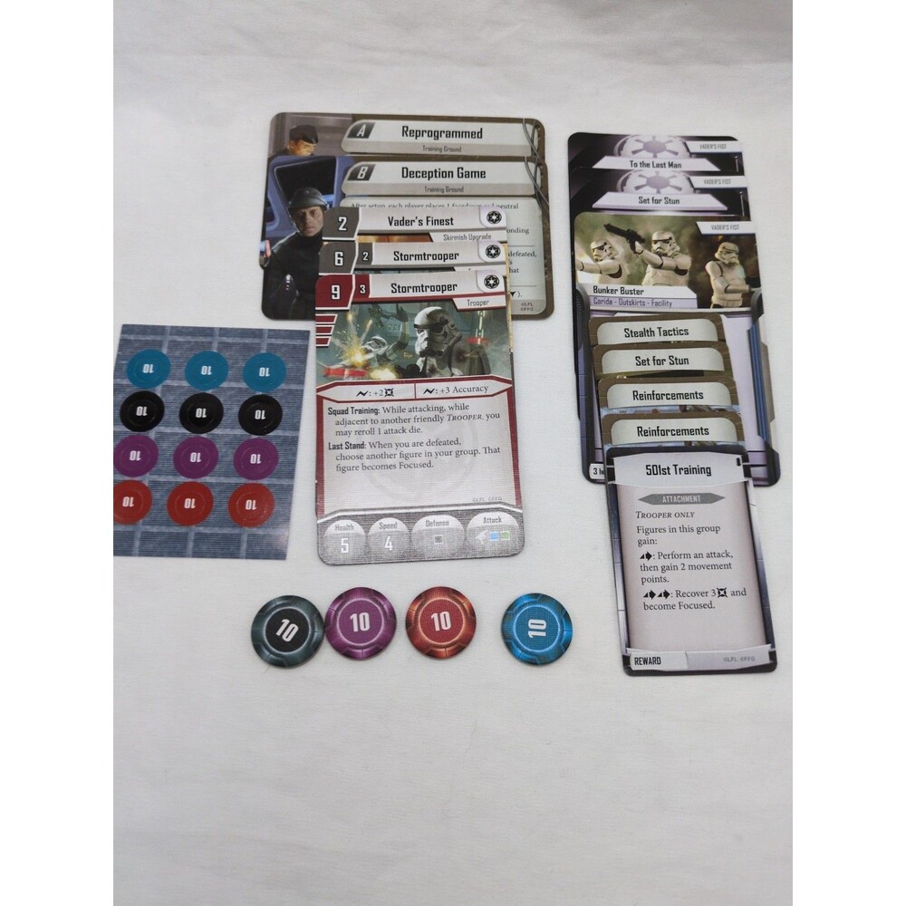 *Cards/Tokens Only* Star Wars Imperial Assault Stormtroopers Villain Pack Cards